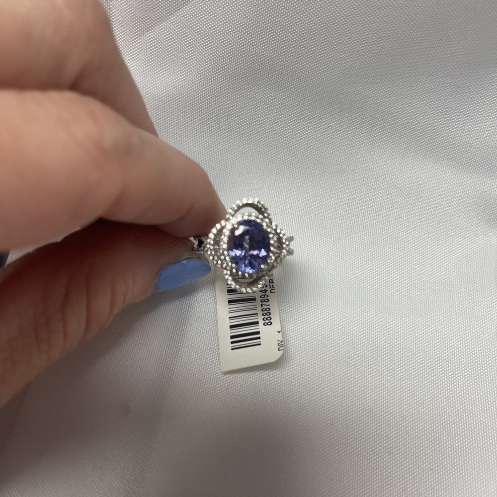 925 Sterling Silver Women's Tanzanite Ring Size 7 New Stunning - Picture 2 of 15